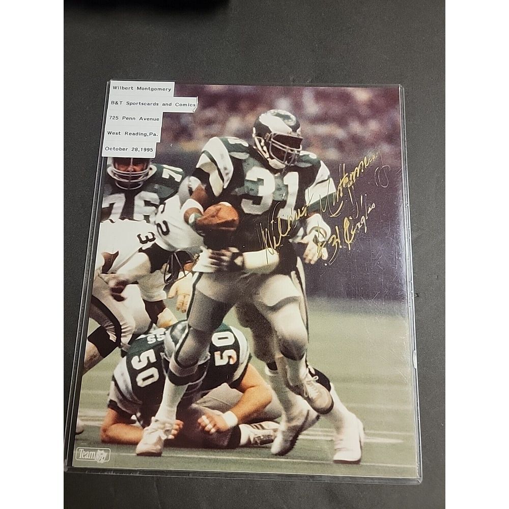 Wilbert Montgomery Autographed 8x10's Photo With Coa 2 For 1 Combo!‎